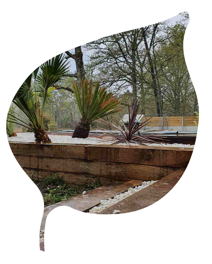 Aménagement de jardin avec terrasse par NC Paysages